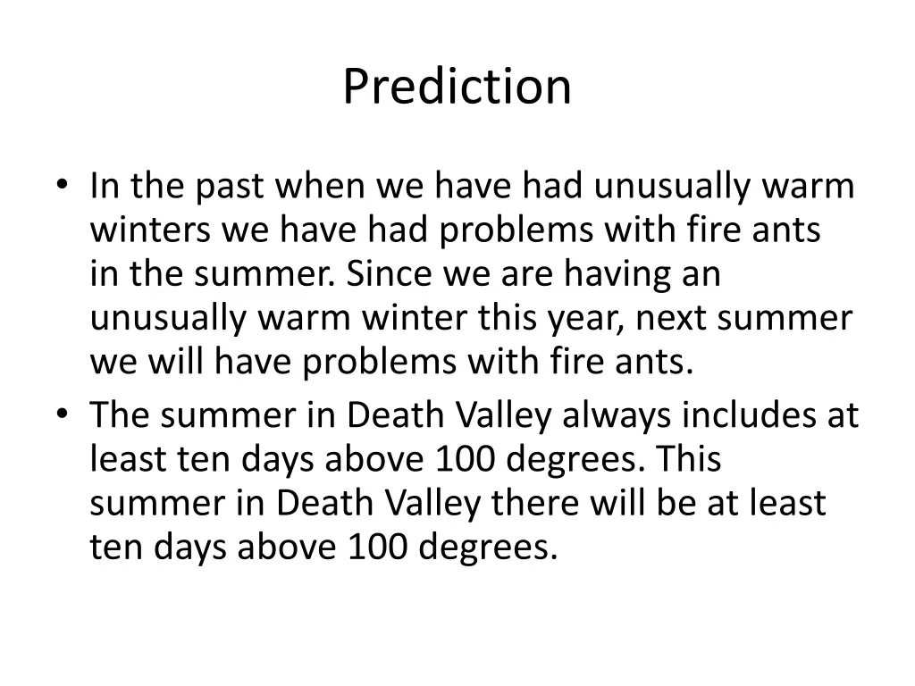 prediction