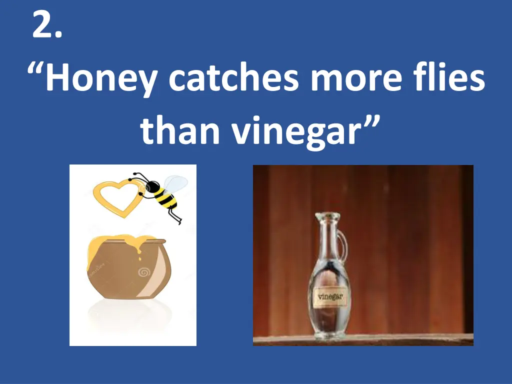 2 honey catches more flies than vinegar