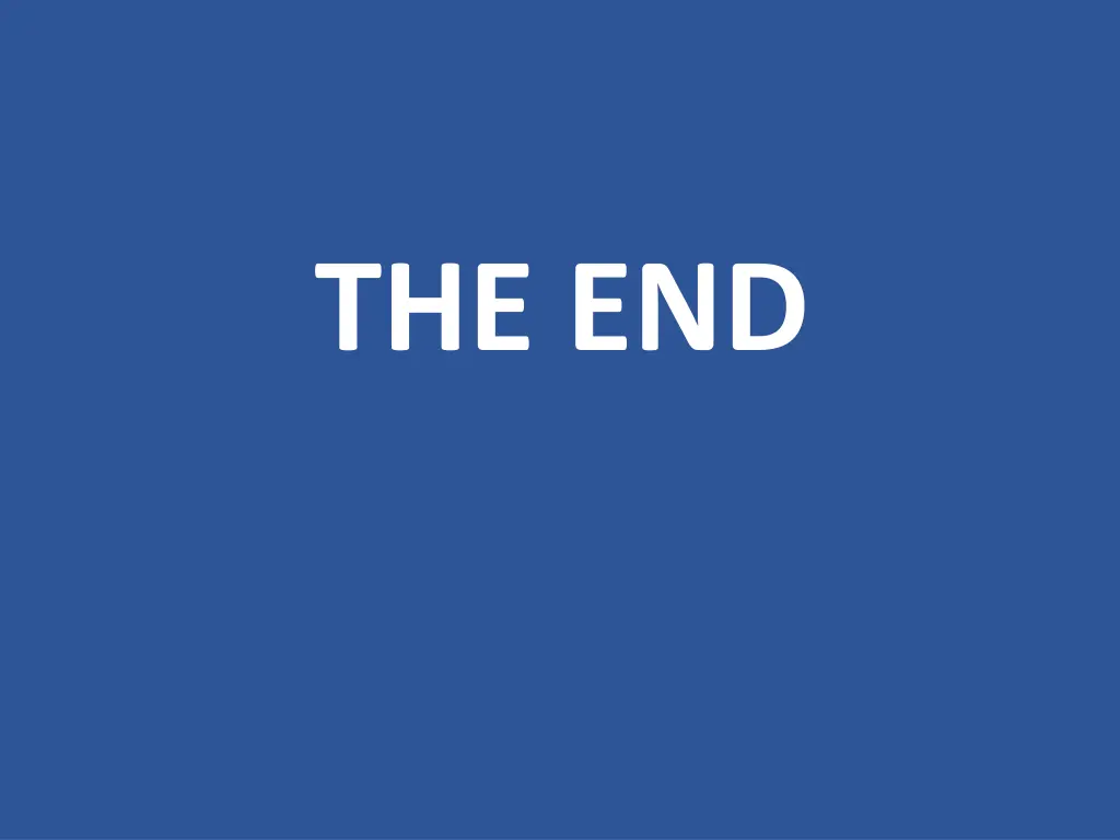 the end