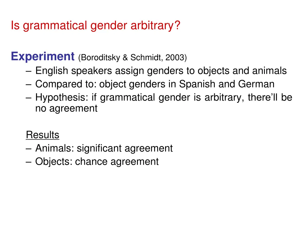 is grammatical gender arbitrary