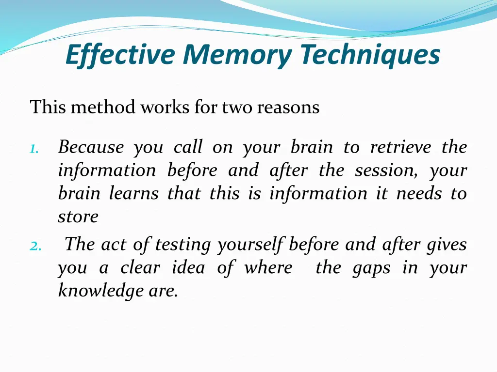 effective memory techniques