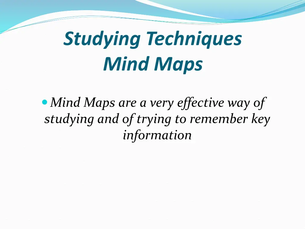 studying techniques mind maps