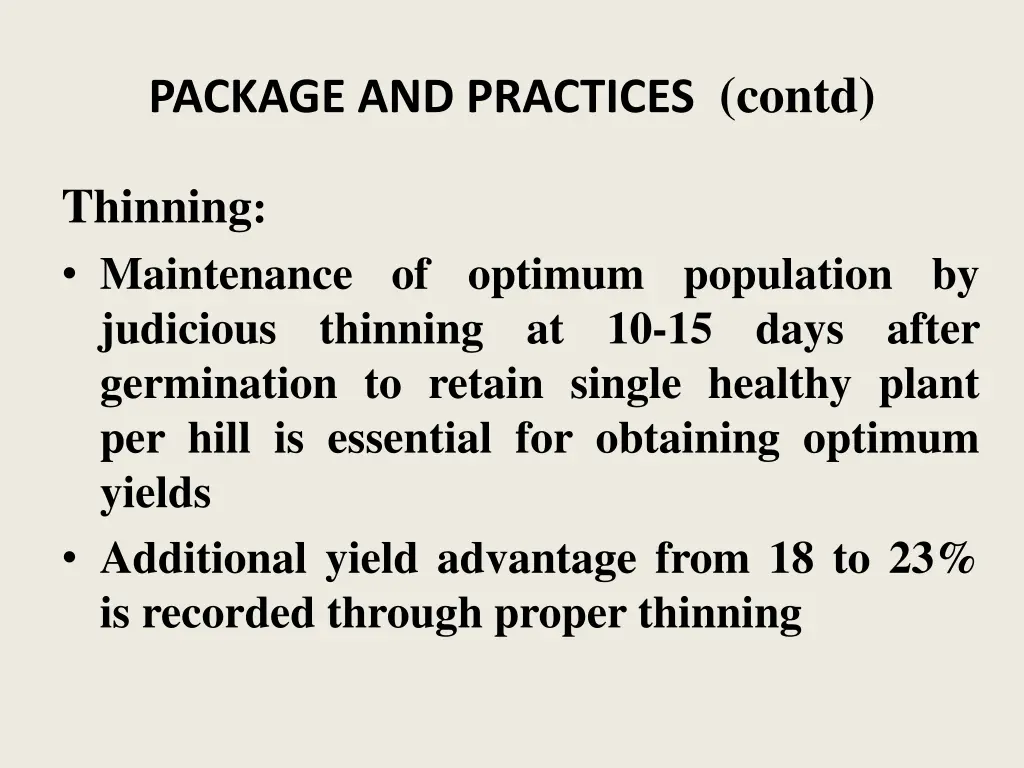 package and practices contd 1