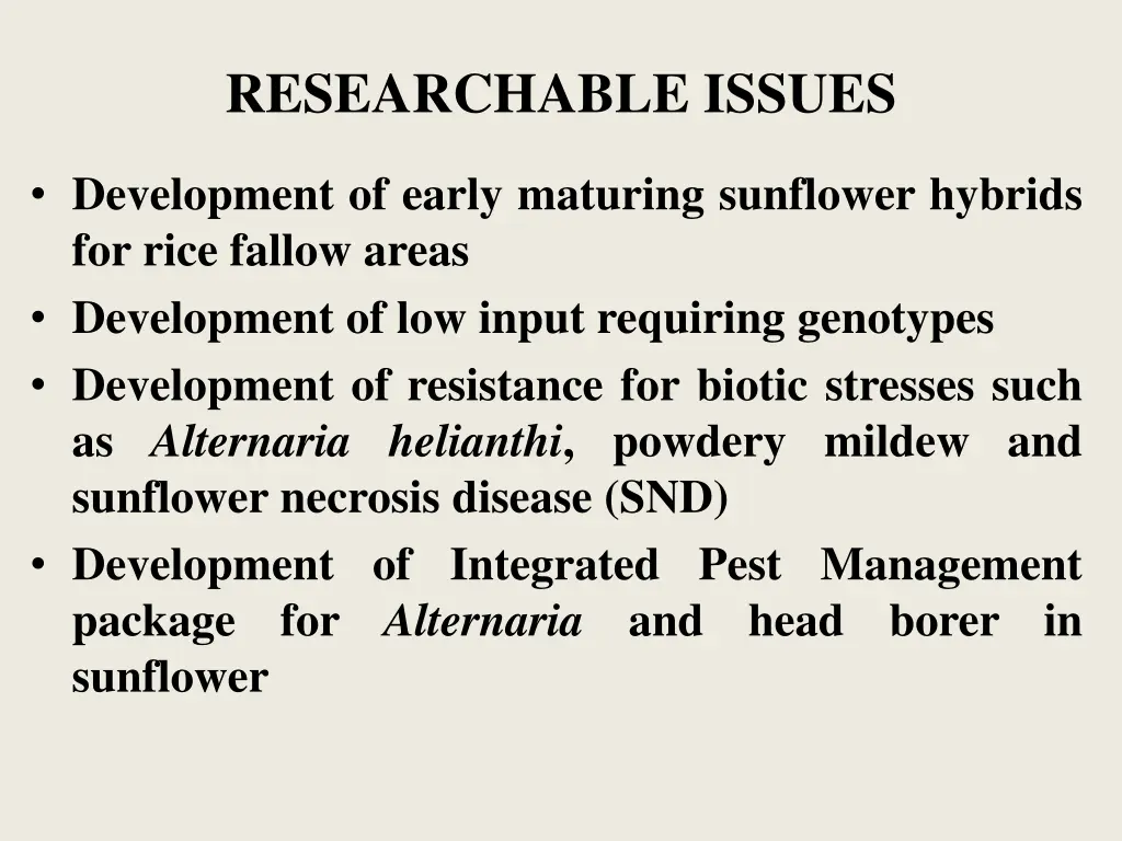 researchable issues