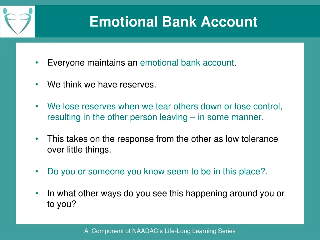 emotional bank account