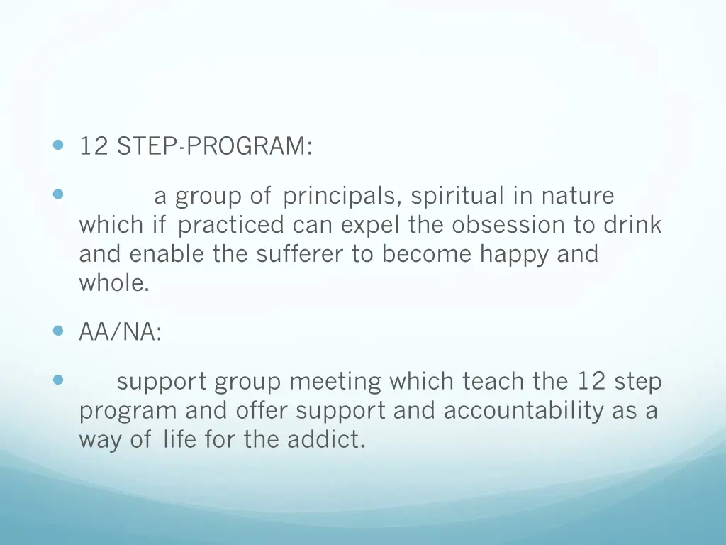 12 step program