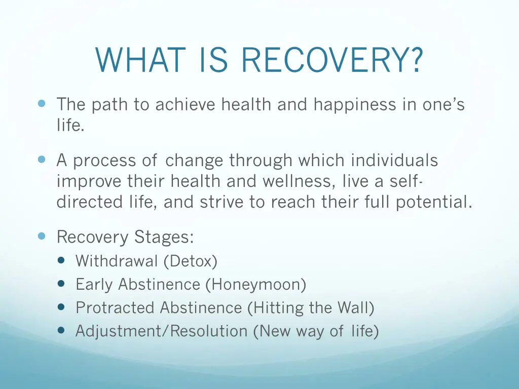 what is recovery