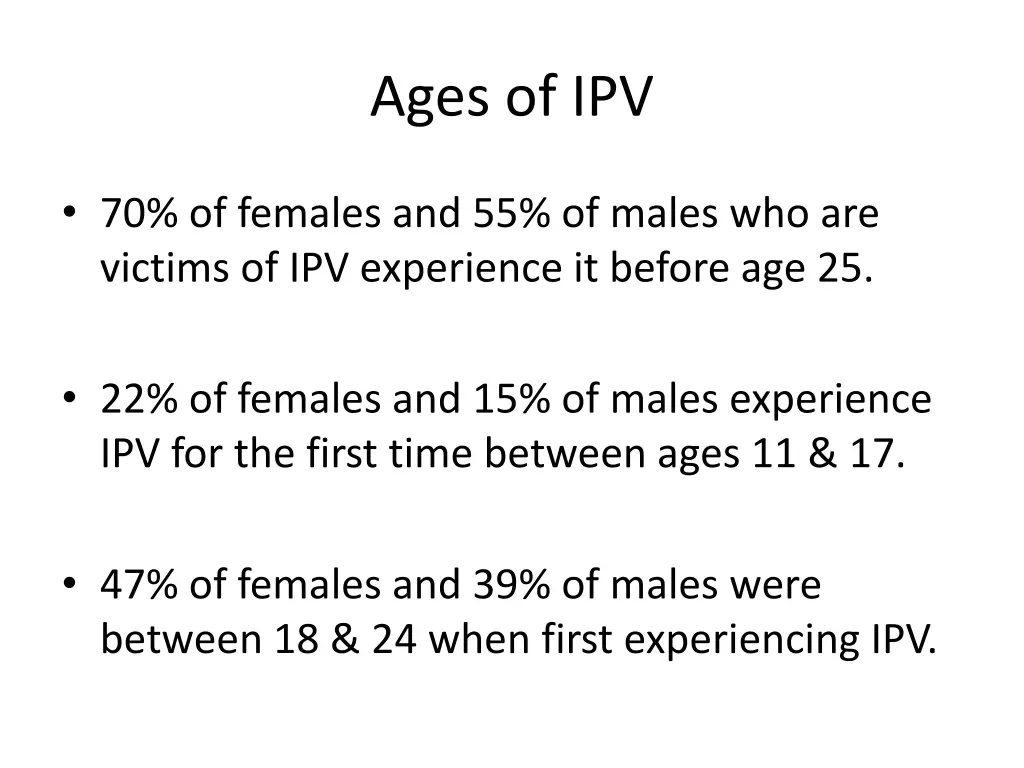 ages of ipv