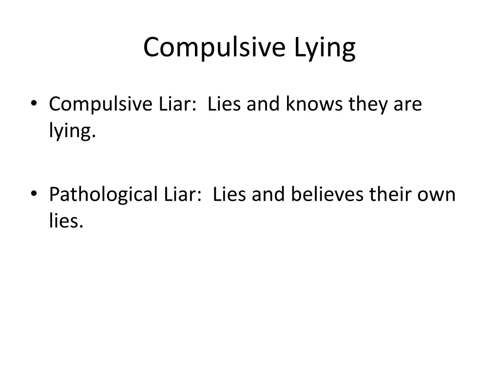 compulsive lying