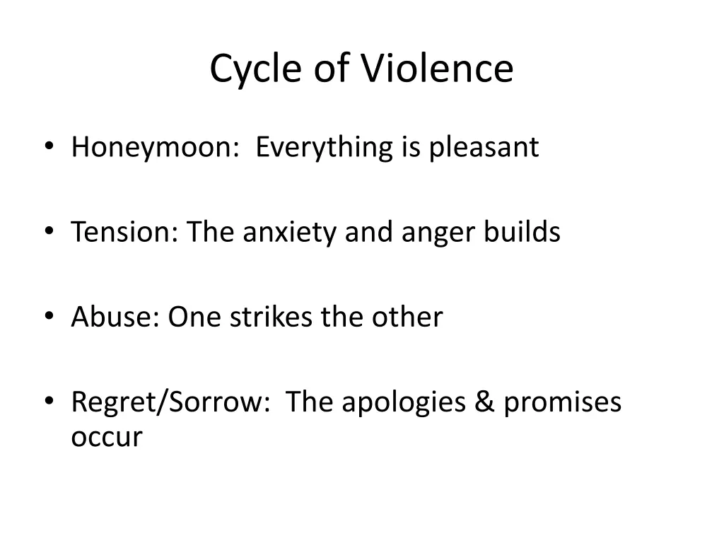 cycle of violence