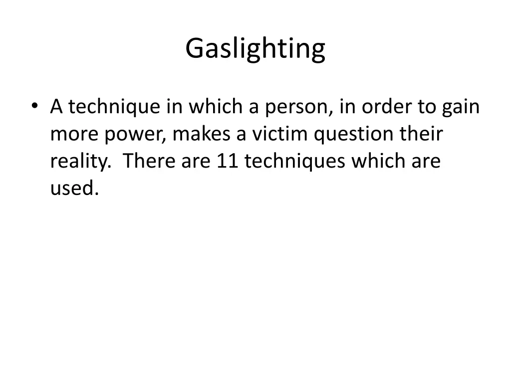 gaslighting