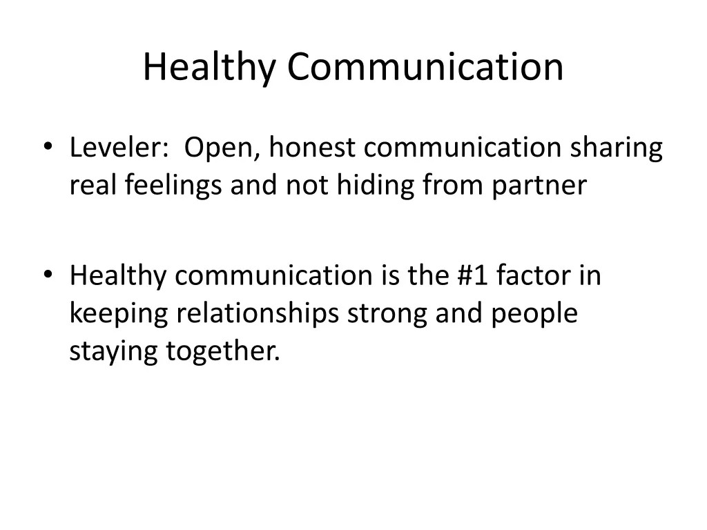 healthy communication