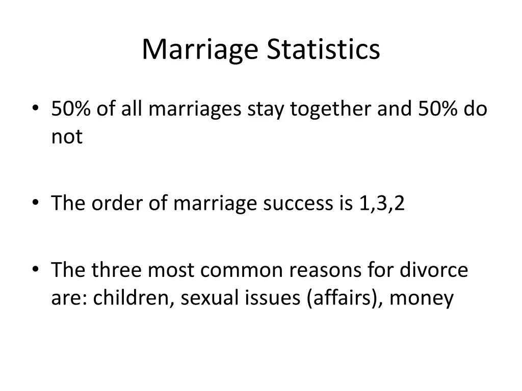 marriage statistics