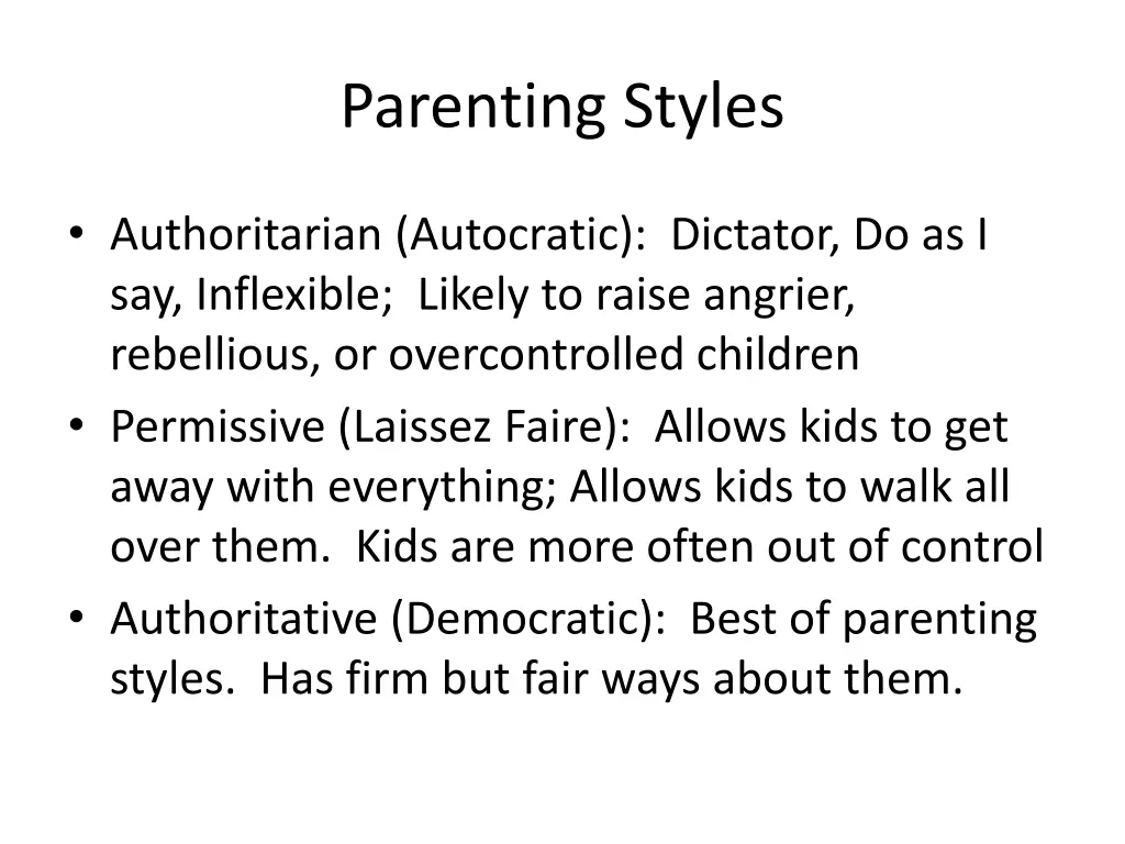 parenting styles