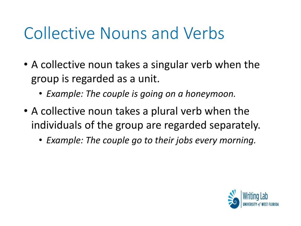 collective nouns and verbs