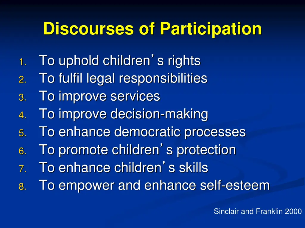 discourses of participation