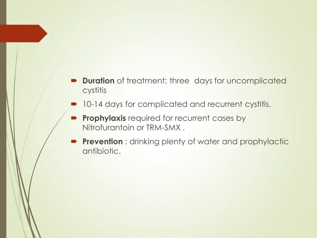 duration of treatment three days