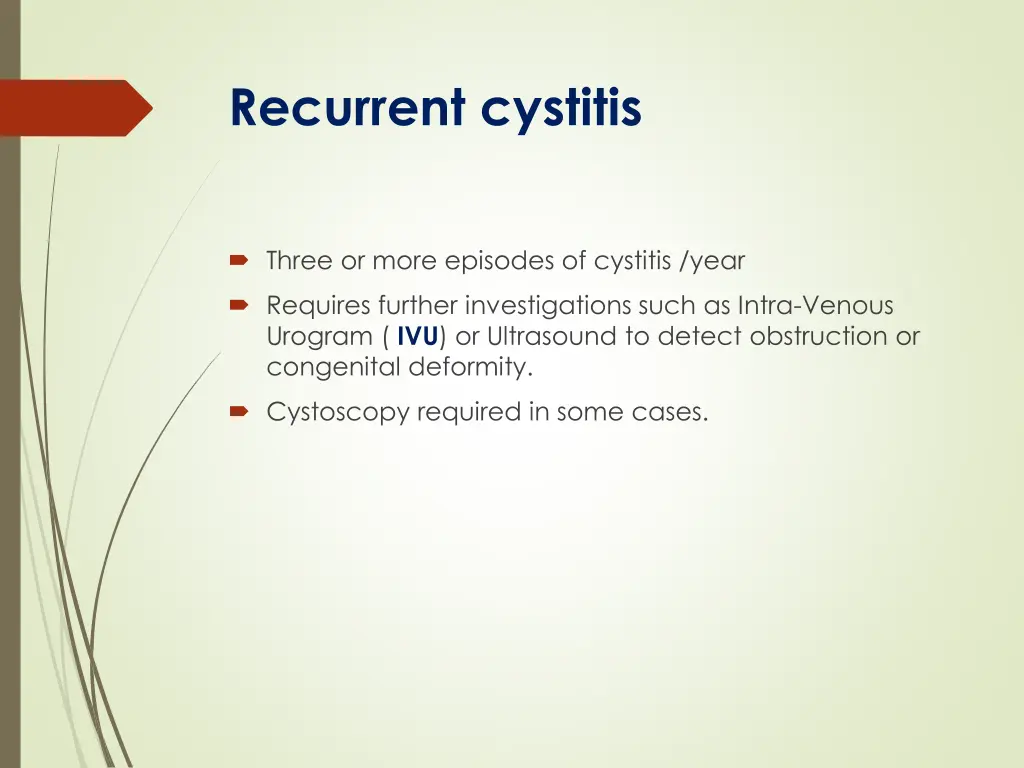 recurrent cystitis