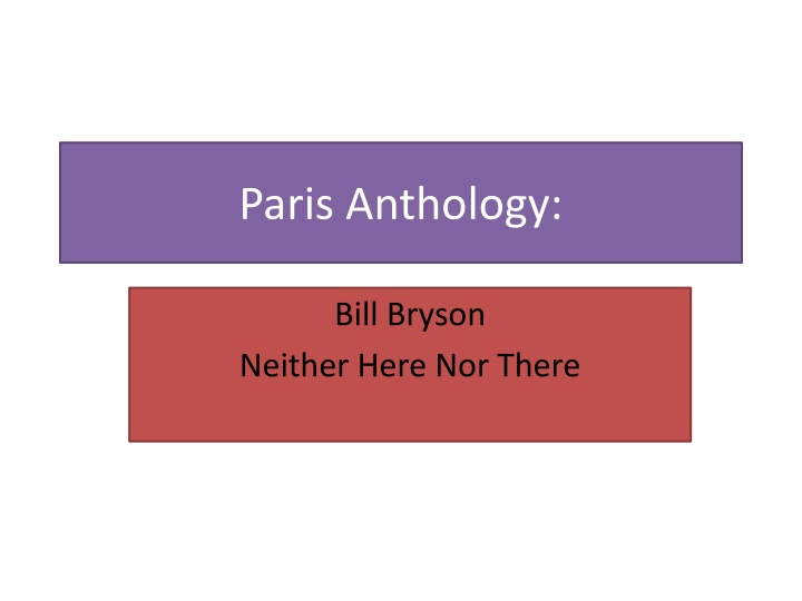 paris anthology