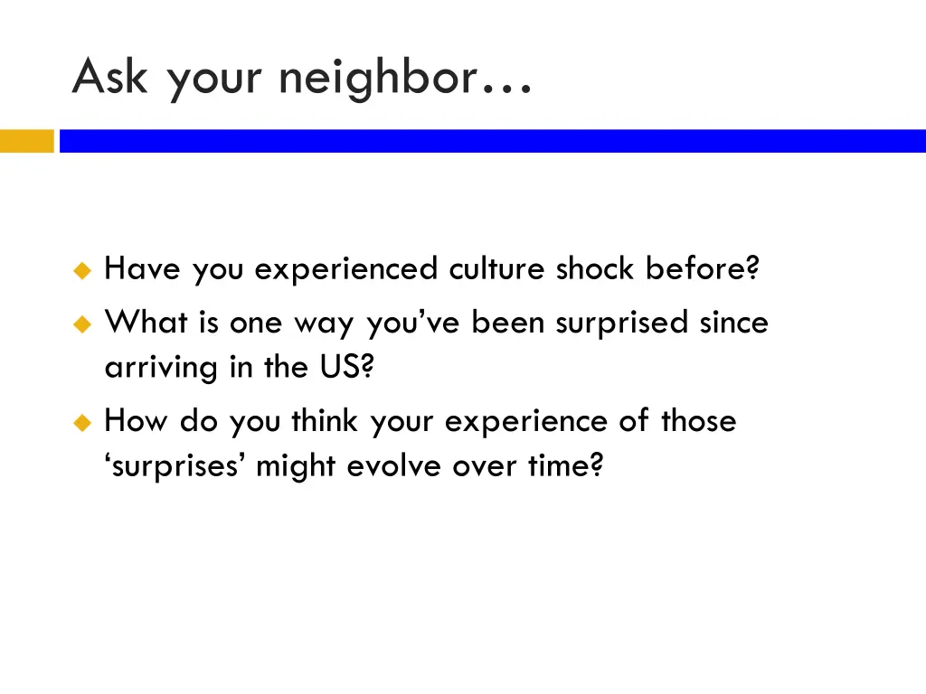 ask your neighbor