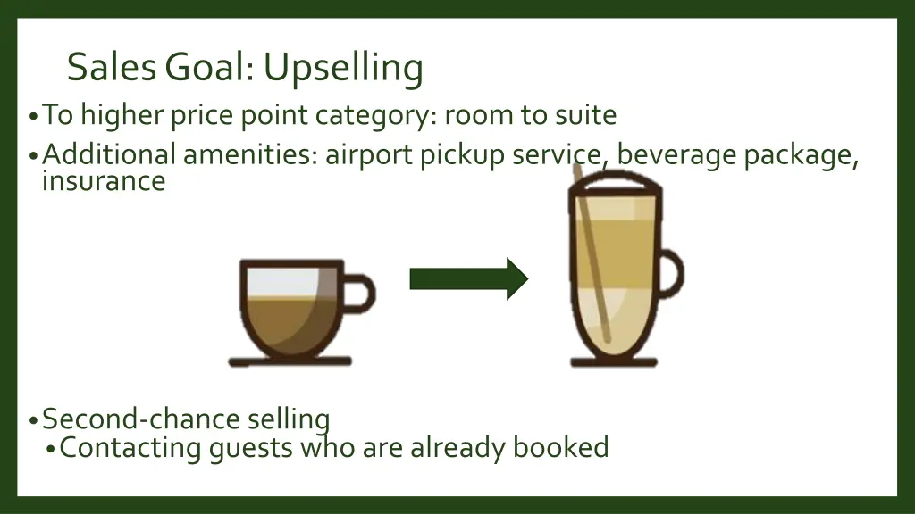 salesgoal upselling to higher price point