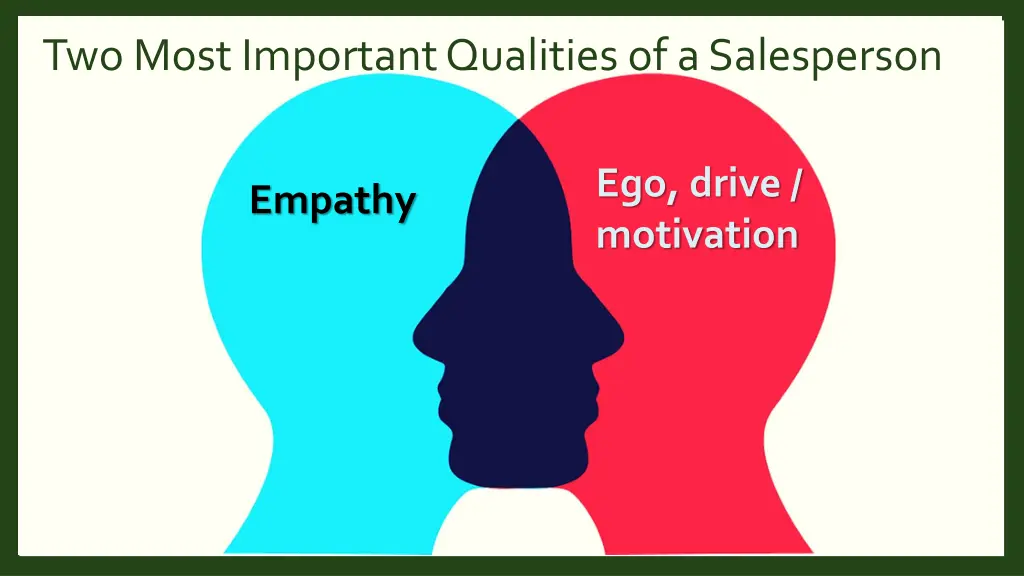 two most important qualities of a salesperson