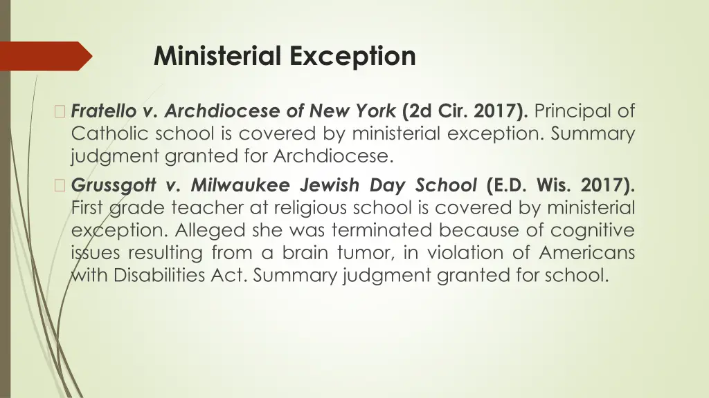 ministerial exception 4