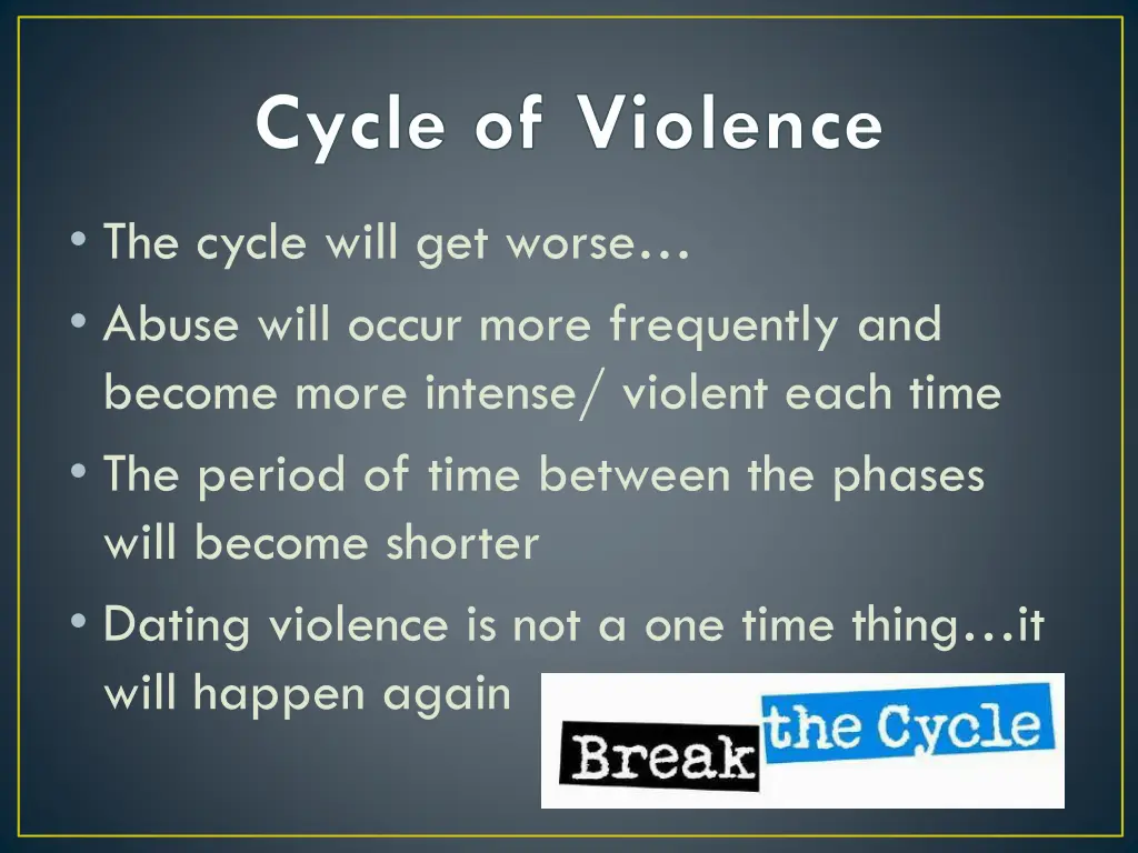 cycle of violence 1