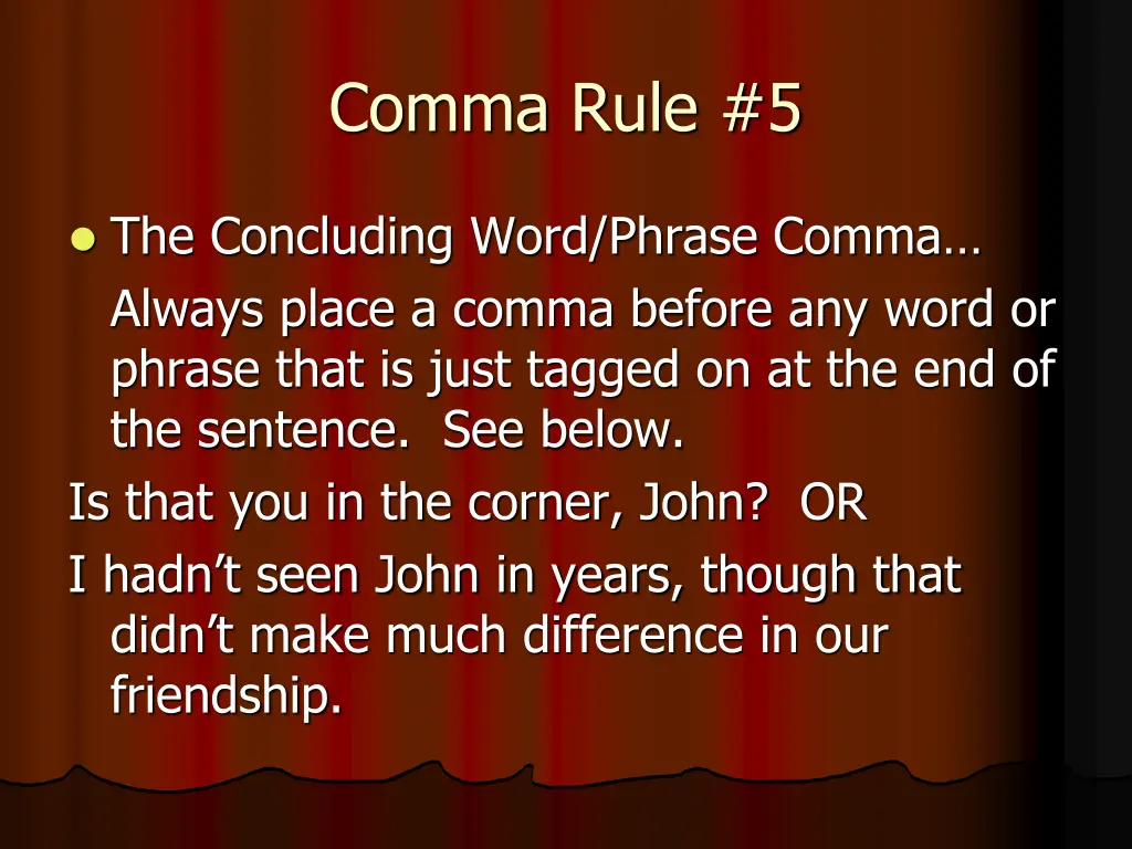 comma rule 5