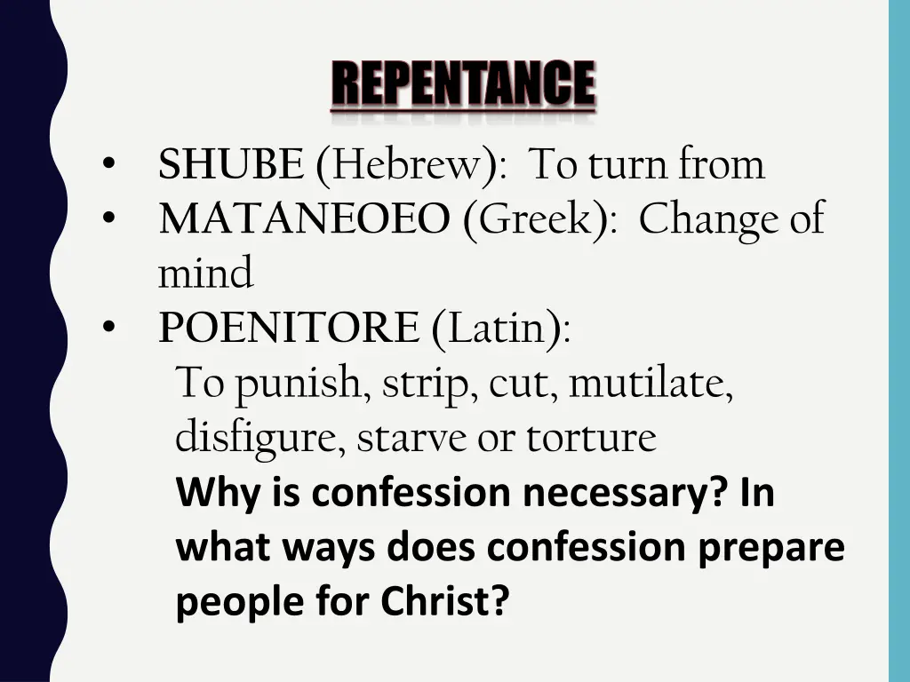 repentance repentance