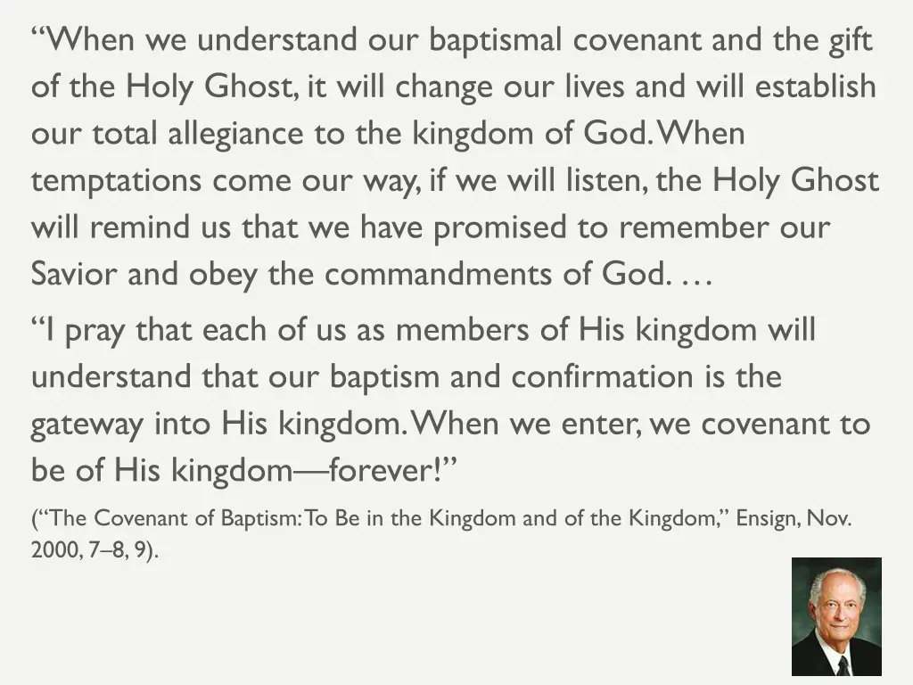 when we understand our baptismal covenant