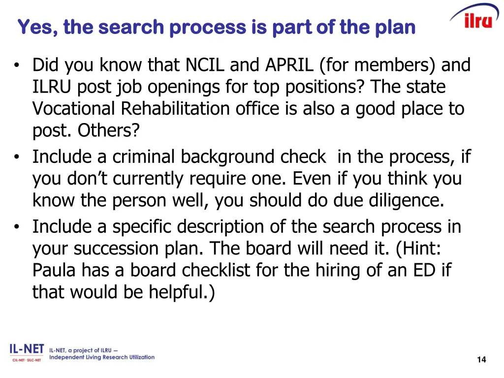 yes the search process is part of the plan