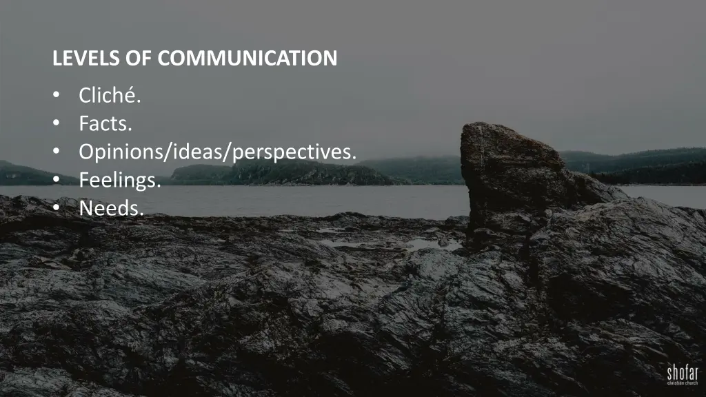 levels of communication clich facts opinions