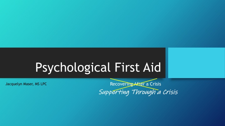 psychological first aid