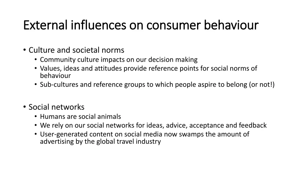 external influences on consumer behaviour 1