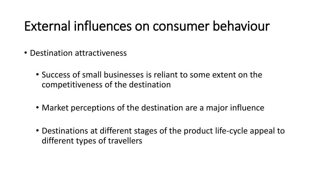 external influences on consumer behaviour