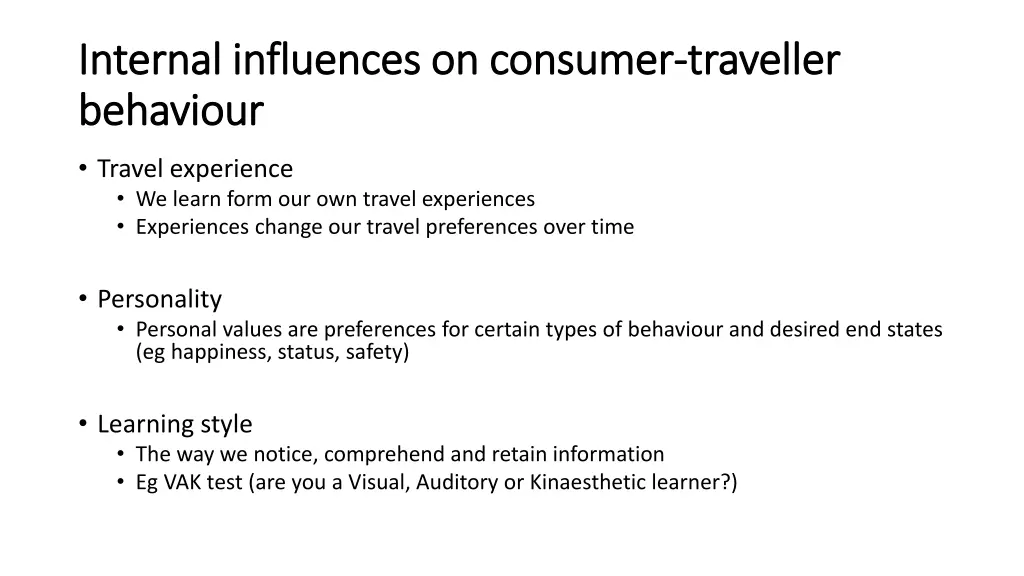 internal influences on consumer internal 1