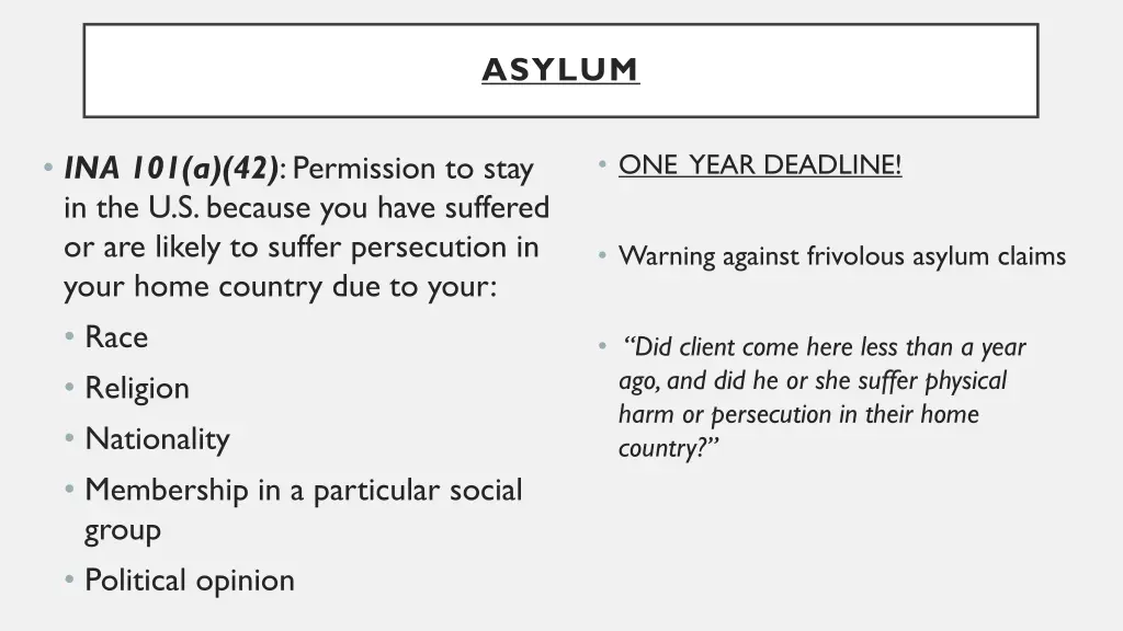 asylum