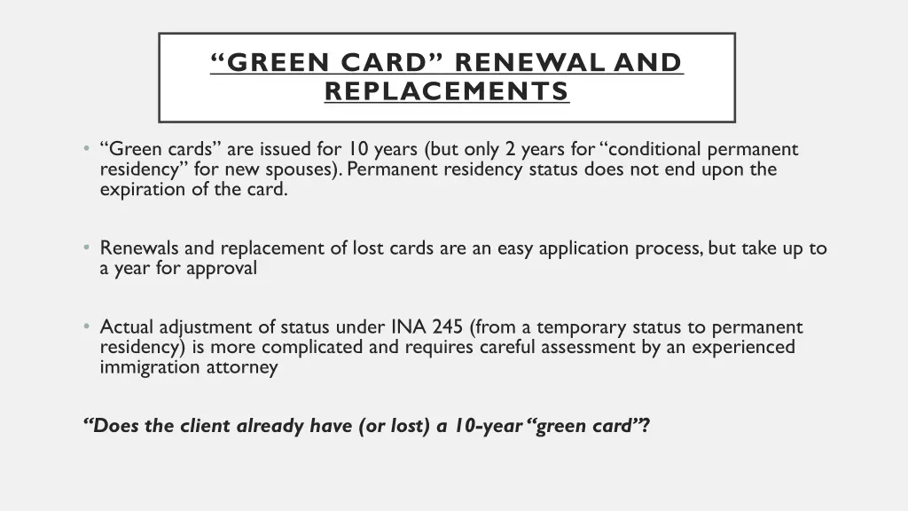 green card renewal and replacements