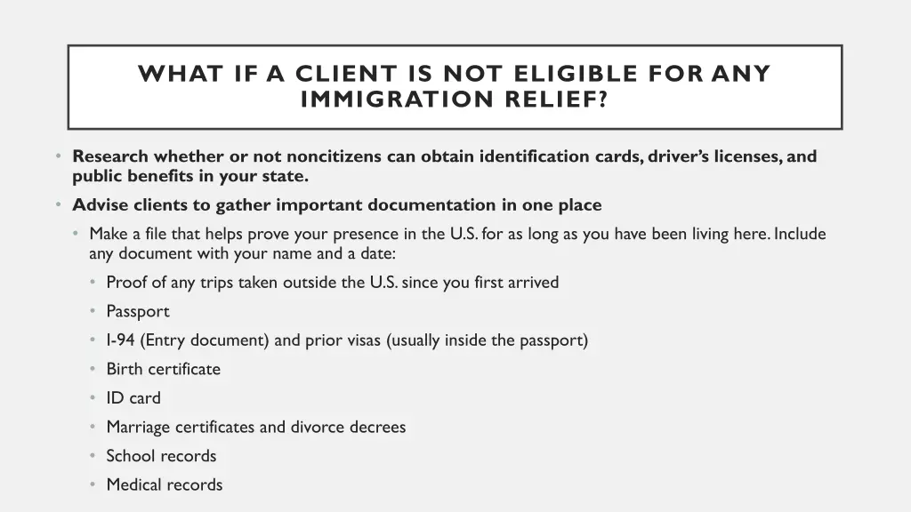 what if a client is not eligible