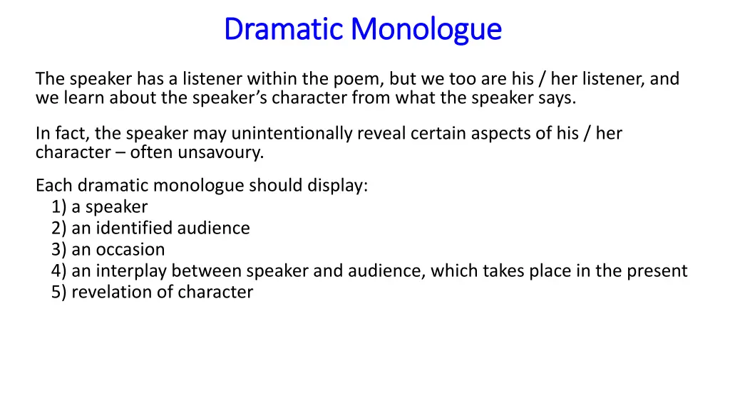 dramatic monologue dramatic monologue 2