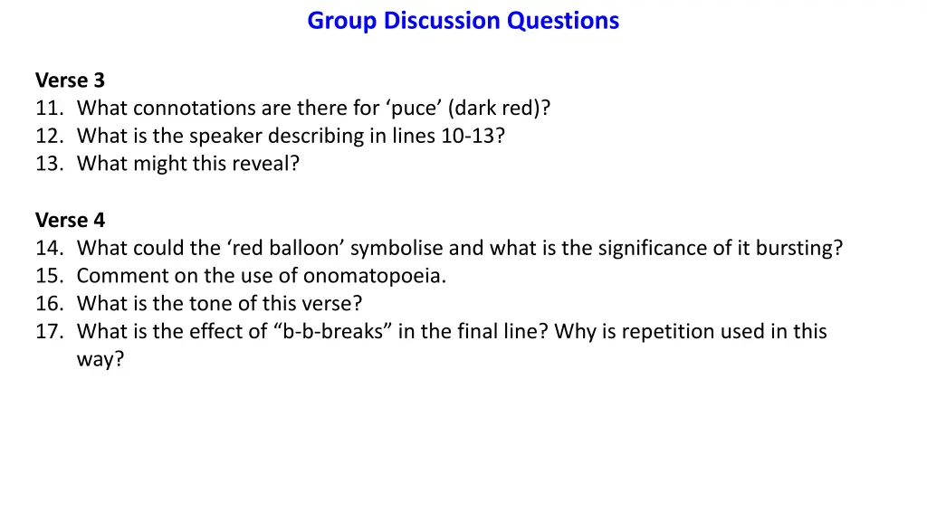 group discussion questions 1