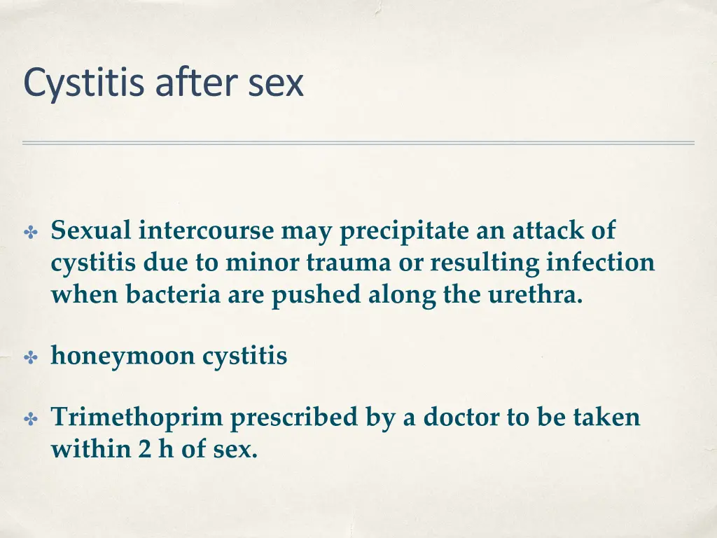 cystitis after sex