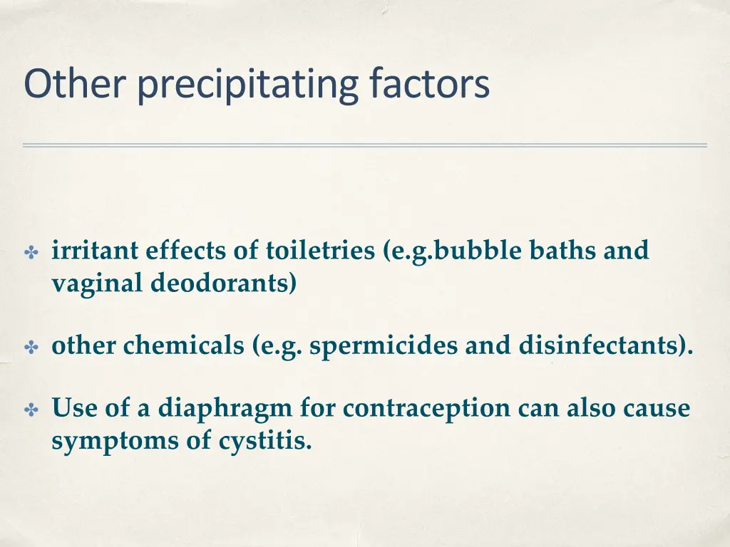 other precipitating factors