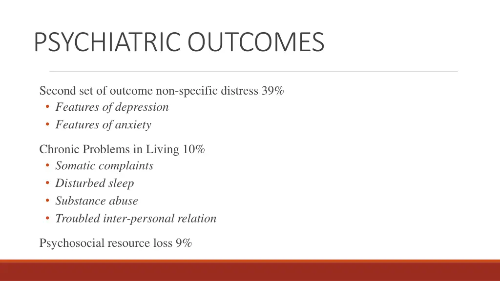 psychiatric outcomes 1