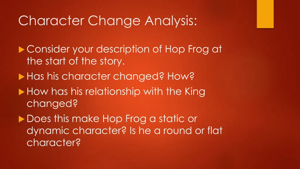 character change analysis