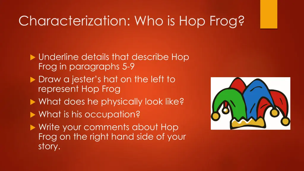 characterization who is hop frog