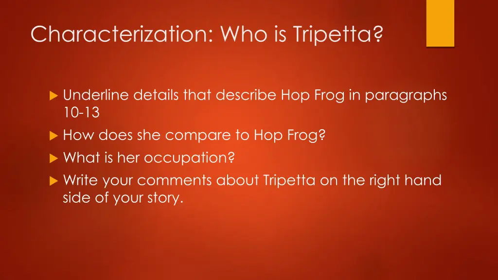 characterization who is tripetta