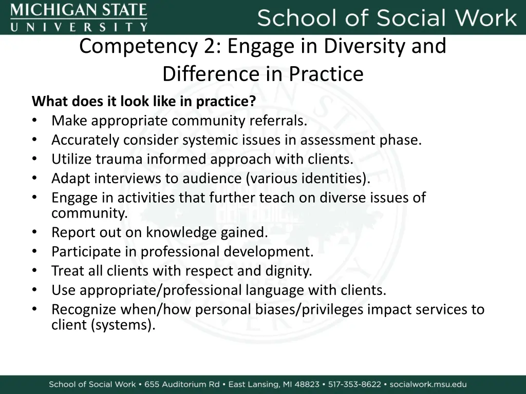 competency 2 engage in diversity and difference