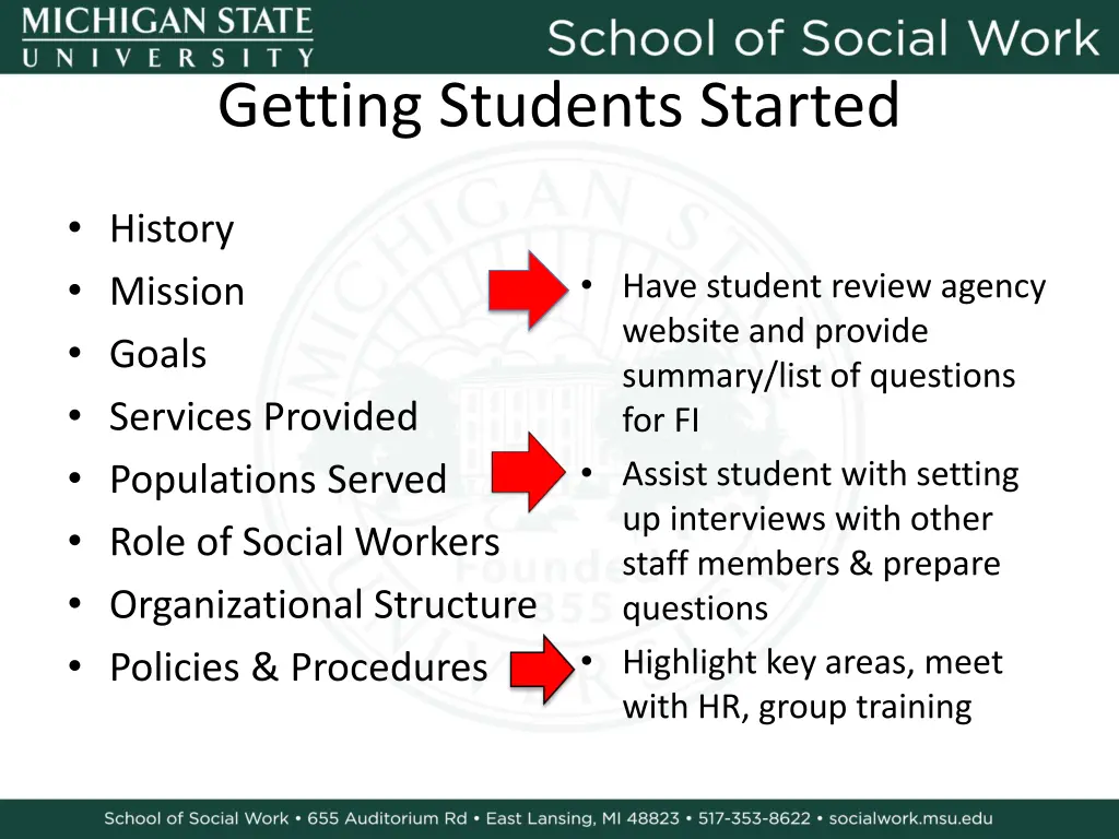 getting students started